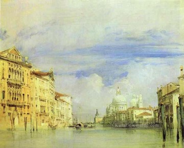  Canal Kunst - Venedig der Canal Grande Seestück Richard Parkes Bonington romantische